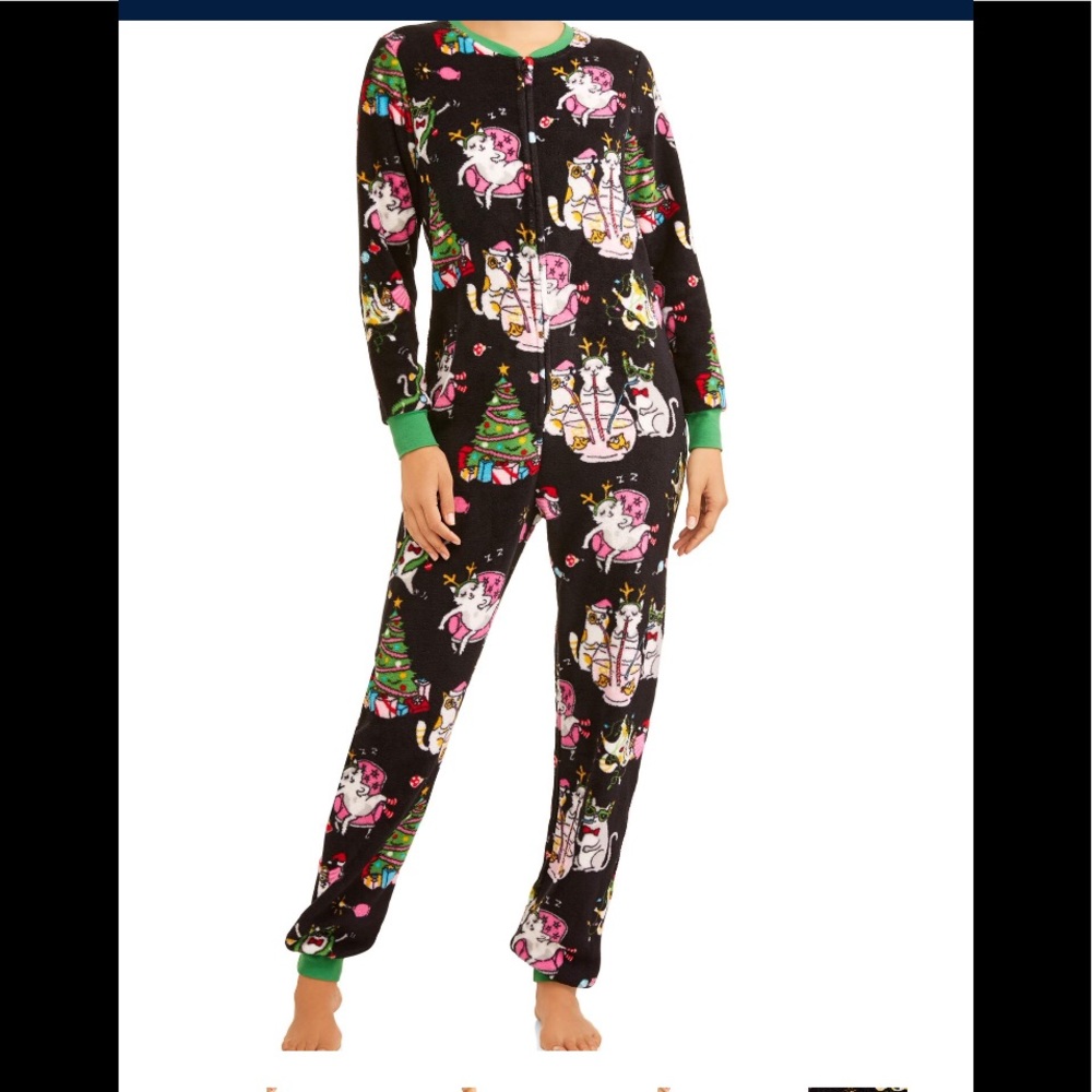 Men/Women Christmas Pajamas Cats Partying Pjs